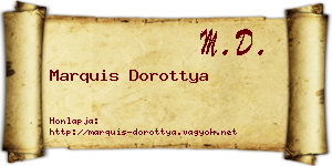 Marquis Dorottya névjegykártya